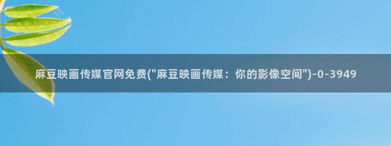 麻豆映话传媒官网：麻豆映画传媒官网免费(\