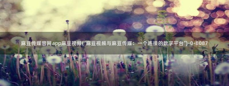 麻豆传媒官网介绍：麻豆传媒官网app麻豆视频(\